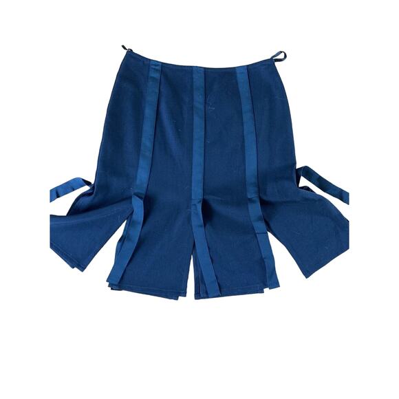 NWT Philippe Adec Black A Line Skirt Ribbon Accents Sz 6 - Picture 5 of 5